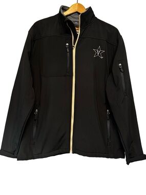 Knights Apparel Black Vanderbilt Commodores Full Zip Jacket Large Embroidered